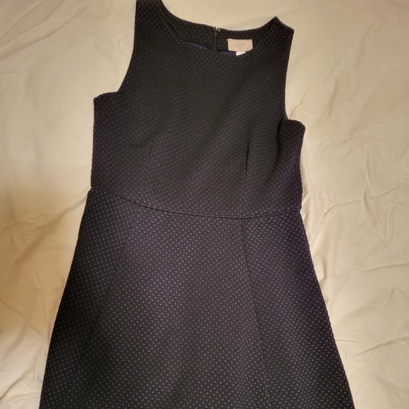 Ann Taylor Loft, Blue Wool Sleeveless Dress - Size 2 - Picture 1 of 3